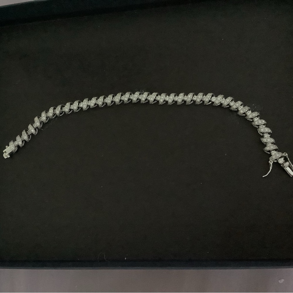 Tennis Bracelet Style, Faux Stones, 8 “